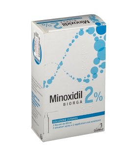 Minoxidil Biorga Soluzione Cutanea 2% 3 Flaconi da 60 ml