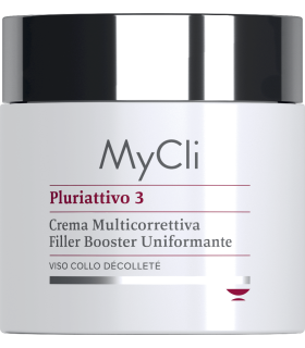 MyCli Pluriattivo 3 - Crema Multicorrettiva Filler Booster Uniformante per viso, collo e décolleté - 100 ml