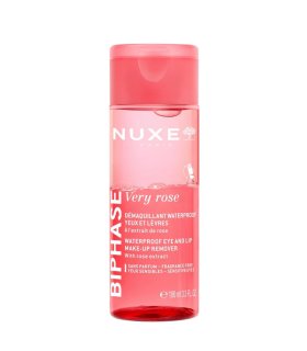 Nuxe Very Rose Struccante Bifasico - Struccante labbra e occhi per trucco waterproof - 100 ml