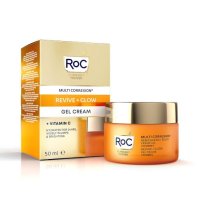 Roc Multi Correxion Revive + Glow Crema Gel Viso Illuminante - Crema viso da giorno alla Vitamina C - 50 ml