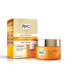 Roc Multi Correxion Revive + Glow Crema Gel Viso Illuminante - Crema viso da giorno alla Vitamina C - 50 ml