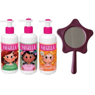 Saugella Questa Sono Io Bundle Girl Detergente con Gadget - Detergente intimo 200 ml + Specchio omaggio  