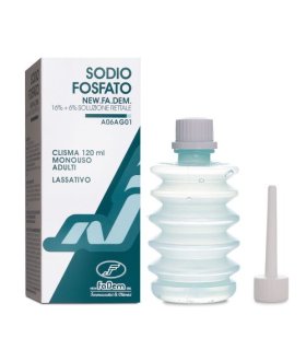 Sodio Fosfato - Clistere monouso ad azione lassativa - Adatto per adulti - 120 ml - Fadem