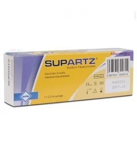 Supartz - Siringa intra-articolare a base di Acido Ialuronico - Confezione con 1 siringa da 2,5 ml 