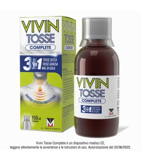 Vivin Tosse Complete - Rapido sollievo da mal di gola, tosse secca e tosse grassa - 150 ml