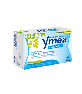 Ymea Pancia Piatta - Integratore per il gonfiore addominale in menopausa - 64 capsule - Nuova formula
