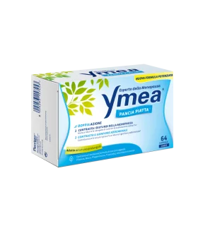 Ymea Pancia Piatta - Integratore per il gonfiore addominale in menopausa - 64 capsule - Nuova formula