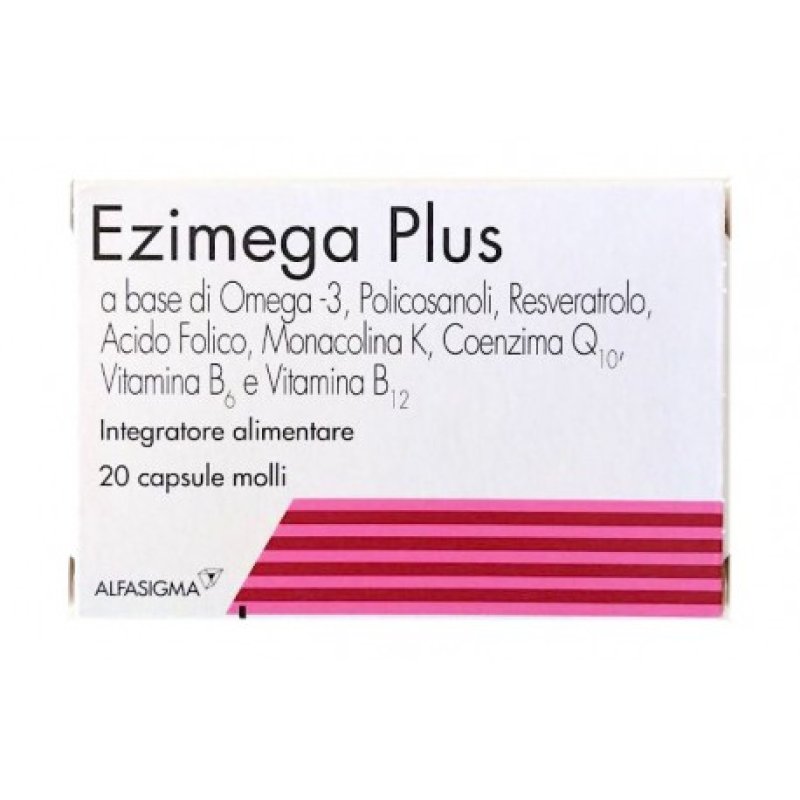 Ezimega Plus - Integratore alimentare per il benessere cardiovascolare - 20 capsule molli