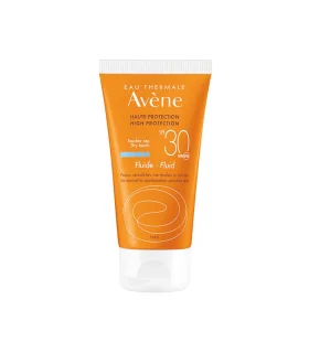 Avène Solare Fluido Protezione Solare SPF 30 - Tocco secco resistente all'acqua - 50 ml