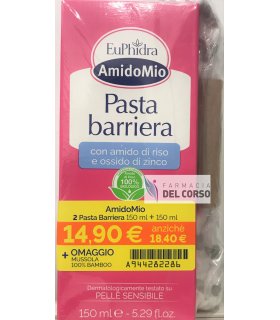 Euphidra Amidomio Pasta Barriera Bipacco + Mussola Omaggio 150ml+150ml+omaggio