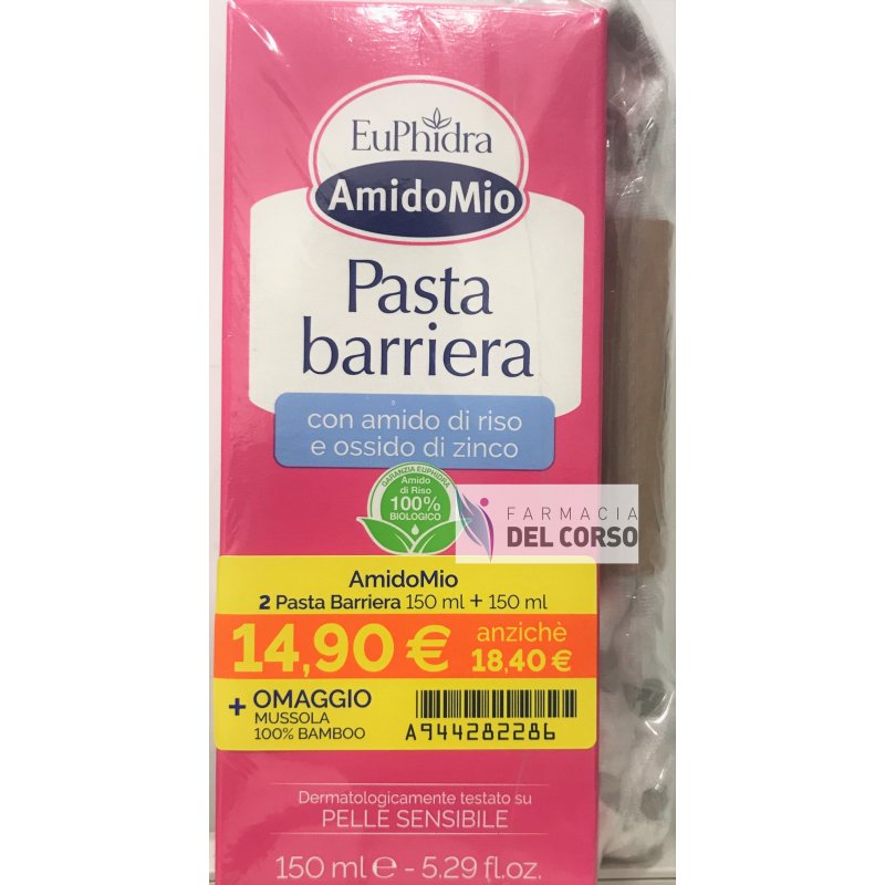 Euphidra Amido Mio Pasta Barriera - Crema lenitiva per le irritazioni da  pannolino - 150ml