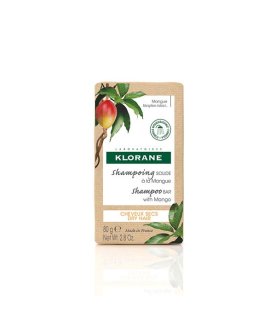 Klorane Shampoo Solido al Mango - Shampoo nutriente per capelli secchi - 80 g