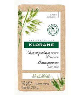 Klorane Shampoo Solido Avena Bio - Shampoo delicato per capelli normali - 80 g