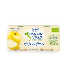 MELLIN Omogeneizzato Viaggio D'Italia Bio Mela Golden 2x100g