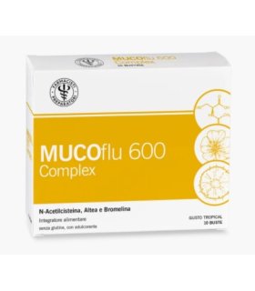 Mucoflu 600 Complex Laboratorio Farmacisti Preparatori Integratore N-Acetilcisteina 600mg e Bromelina 10bustine