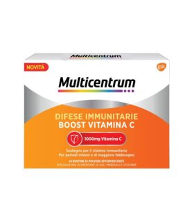 Multicentrum Difese Immunitarie Boost Vitamina C - Integratore a base di Vitamina C - 14 Bustine