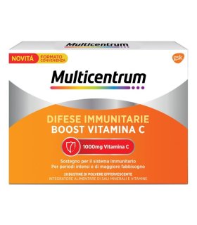 Multicentrum Difese Immunitarie Boost Vitamina C - Integratore a base di Vitamina C - 28 buste