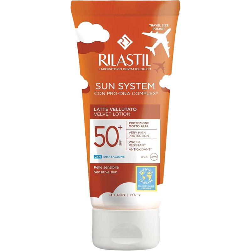 Rilastil Sun System - Protezione Solare Latte Vellutato SPF50+ Emulsione Viso e Corpo Travel Size 100ml Rilastil Sun System - Protezione Solare Latte Vellutato SPF50+ Emulsione Viso e Corpo Travel Size 100ml