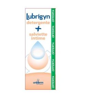 LUBRIGYN Cofanetto Detergente Intimo 200 ml + 15 Salviettine Intime