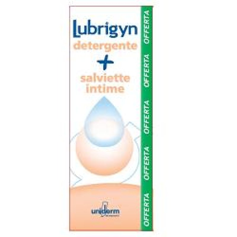 LUBRIGYN Cofanetto Detergente Intimo 200 ml + 15 Salviettine Intime