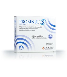 Probinul 5 Neutro - Integratore per l'equilibrio della flora batterica intestinale - 12 buste