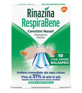Rinazina Respirabene Cerotto Nasale Balsamico Adulti 10 cerotti
