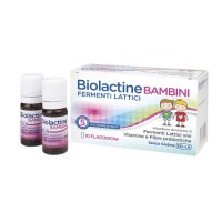 Biolactine Bambini - Integratore con 5 miliardi di fermenti lattici vivi - 8+2 flaconcini Biolactine Bambini - Integratore con 5 miliardi di fermenti lattici vivi - 8+2 flaconcini