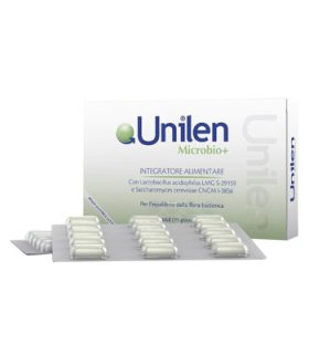 Unilen Microbio+ - Integratore per l'equilibrio della flora batterica - 30 capsule (15 giorno e 15 notte)
