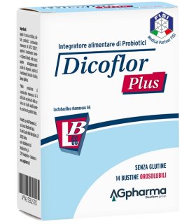 Dicoflor Plus - Integratore per l'equilibrio della flora batterica intestinale - 14 bustine orosolubili