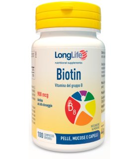 LONGLIFE BIOTIN 900mcg 100Cpr