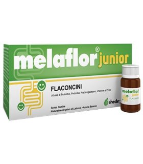 Melaflor Junior - Integratore per l'equilibrio della flora batterica intestinale - 12 flaconcini