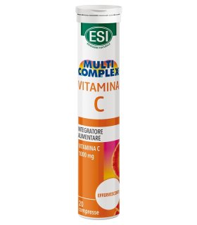 Esi Multicomplex Vitamina C - Integratore a base di 1 g di Vitamina C - 20 Compresse effervescenti