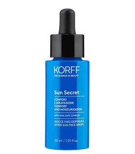 Korff Sun Secret Gocce Viso Doposole - Gocce doposole per viso ad azione idratante e antirughe - 30 ml