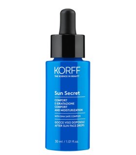 Korff Sun Secret Gocce Viso Doposole - Gocce doposole per viso ad azione idratante e antirughe - 30 ml