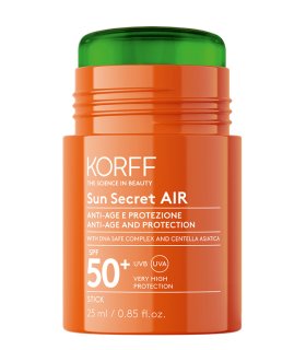 Korff Sun Secret Stick Solare Protettivo Viso SPF50+ - Stick solare antiage per labbra e zone sensibili