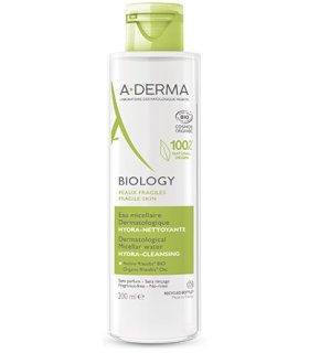 A-Derma Biology Acqua Micellare Dermatologica - Struccante idratante e detergente per pelle fragile - 200 ml