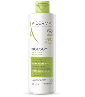 A-Derma Biology Latte Struccante - Latte detergente per pelle fragile e sensibile - 400 ml