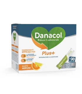 Danacol Plus+ - Integratore alimentare per la riduzione del colesterolo - 30 Stick pronti da bere