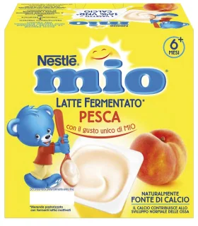 MIO Mer.Latte Ferm.Pesca4x100g
