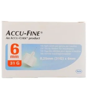 ACCUFINE Ago Ins.31g*6mm 100pz