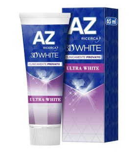 AZ 3D Ultra White Dentifricio Sbiancante - Sbianca, rinforza e protegge dalla formazione di macchie - Gusto menta piperita - 65 ml