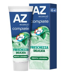 AZ Complete Plus Dentifricio Freschezza Delicata - Dentifricio sbiancante ed anticarie - Gusto menta leggera - 65 ml
