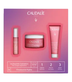 Caudalie Cofanetto di Natale Vinosource Hydra - Crema SOS Idratazione Intensa 50 ml + Siero SOS 10 ml + Maschera crema 15 ml