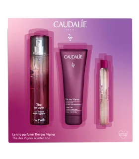 Caudalie Cofanetto di Natale Trio The Des Vignes - Acqua profumata 50 ml + Gel doccia 50 ml + Acqua profumata roll on 10 ml