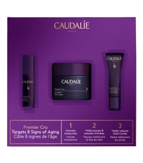 Caudalie Cofanetto di Natale Premier Cru - Crema viso 50 ml + Crema viso ricca 15 ml + Contorno occhi 5 ml