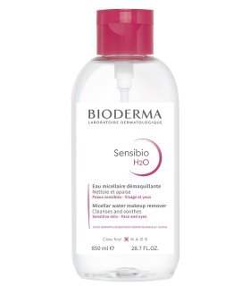 Sensibio H2O Acqua Micellare Detergente e Struccante - Adatta per pelli sensibili - 850 ml Flacone con pump