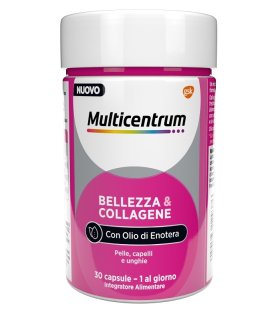 Multicentrum Bellezza e Collagene - Integratore per capelli, pelle e unghie -30 capsule