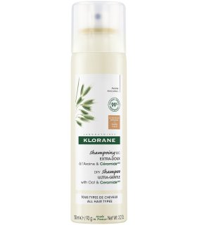 Klorane Shampoo Secco all' Avena e Ceramide per Capelli Scuri - Shampoo secco extra delicato - 150 ml - Nuova formula