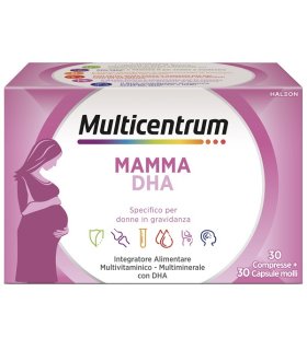 Multicentrum Mamma DHA - Integratore per donne in gravidanza - 30 compresse + 30 capsule