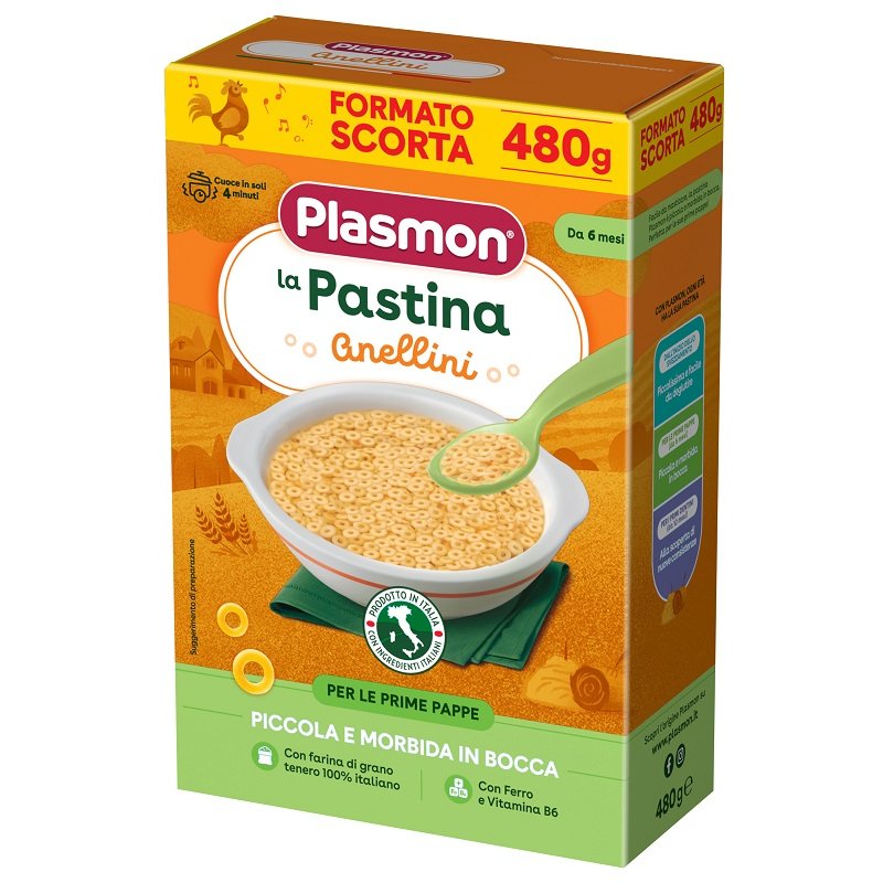 PLASMON Pasta Anellini 480g PLASMON Pasta Anellini 480g